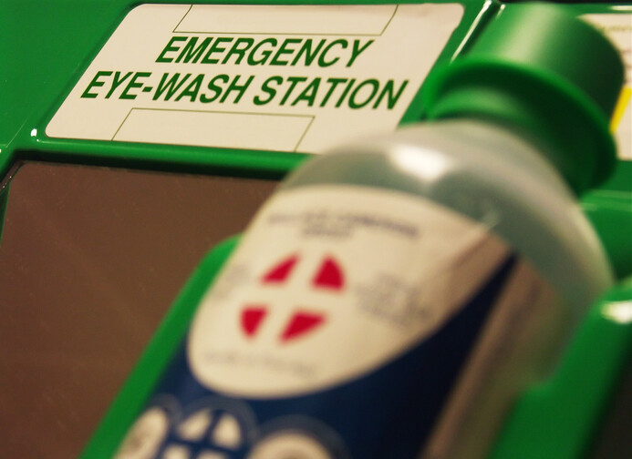 Emergency eye-wash station