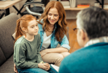 Parent joining child during their therapy session