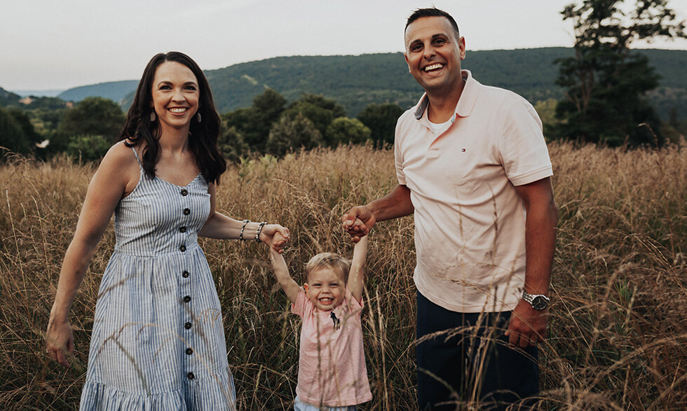 Alise and Mike Crutchman with their son, Connor.