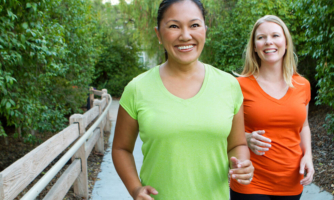 Two ladies jogging