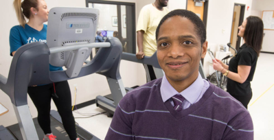 Damon Swift, Ph.D. (pictured with patients)