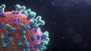 Virus mollecule closeup
