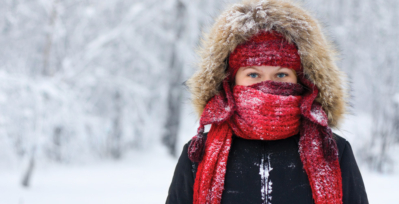 Covering up when going out in the cold is important to prevent frostbite.