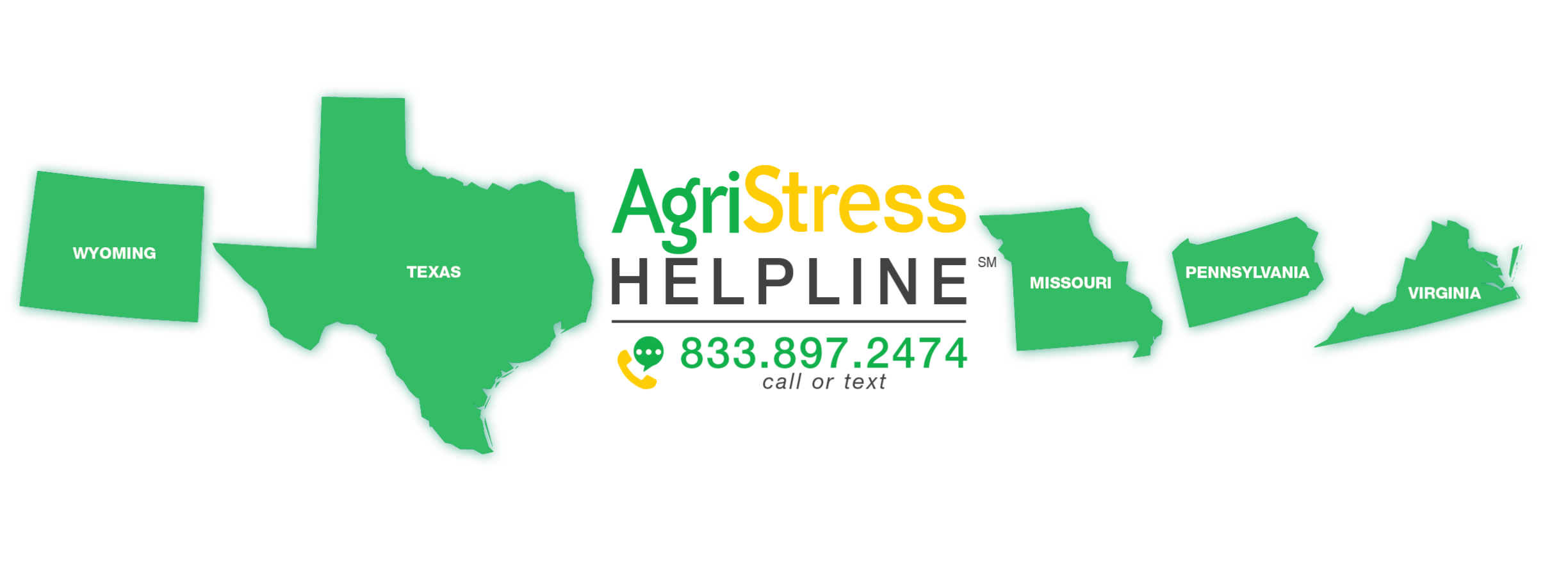 AgriStress helpline. Call or text 833-897-2474.