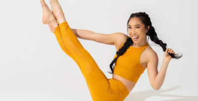 Many of Cassey Ho's popular workout videos include demonstrations of yoga positions.