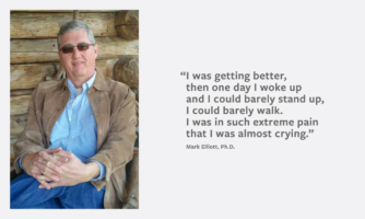 Mark was able to treat some of his long COVID symptoms, but still deals with severe brain fog.