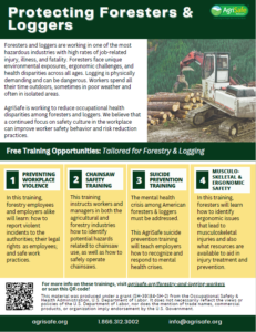 Protecting foresters & loggers poster.