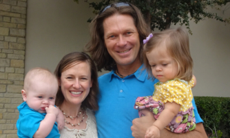 Brian LaFoy with his wife, Jennifer, and his children, Micah and Bethany.