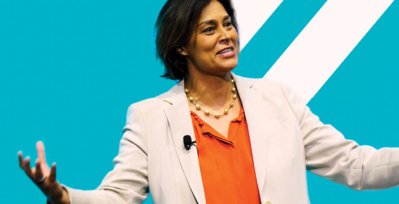 Zain Verjee speaks at the Unstoppable Africa Conference in 2022.